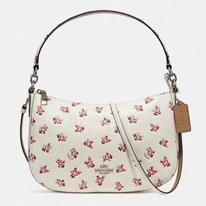 Chelsea Crossbody W/ Floral Bloom Print - chalk